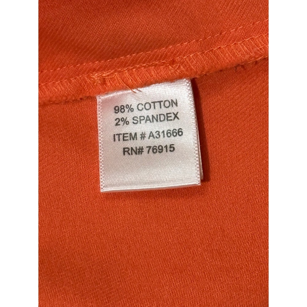 Appleseeds Petites Coral Papaya Denim Trucker Jacket Stretch Cotton PM - Picture 7 of 7